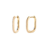 Pendientes PdPaola Spike Plata Baño Oro y Circonitas Blancas AR01-571-U