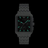 Emporio Armani Reloj de acero inoxidable cronógrafo para hombres AR11751