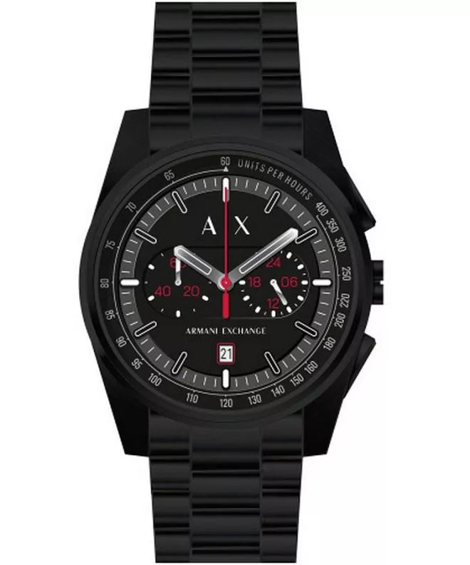 Reloj Armani Exchange AX2864 Parker Chrono Esfera Negra Correa de Acero Inoxidable