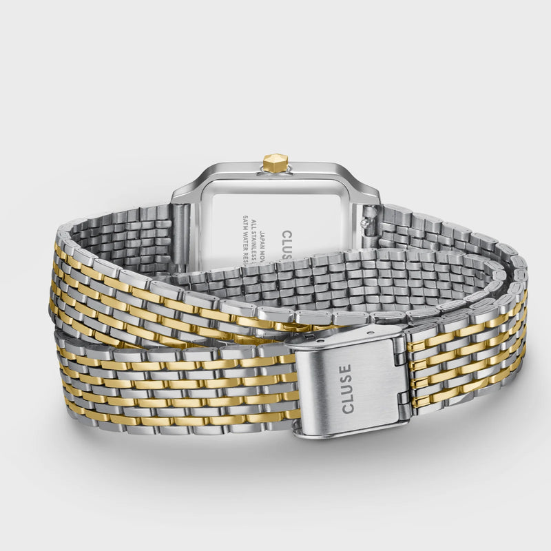 Reloj Cluse Petite Gracieuse Doble Acero, Blanco, Dos tonos CW11814