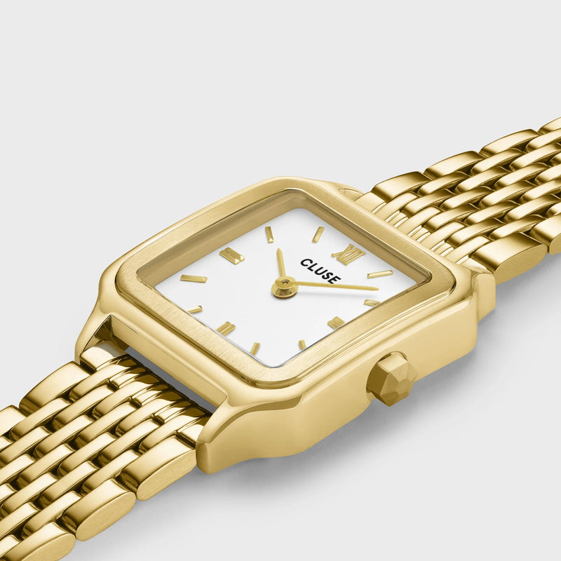 Reloj Cluse Gracieuse Petite Acero, Blanco, Color Dorado CW11815