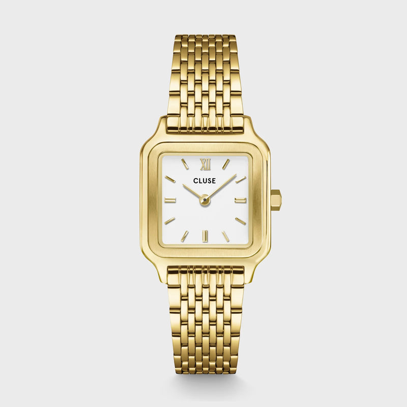 Reloj Cluse Gracieuse Petite Acero, Blanco, Color Dorado CW11815