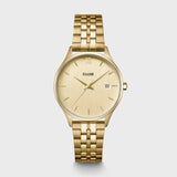 Reloj Cluse Minuit Date de acero, color oro completo CW14301