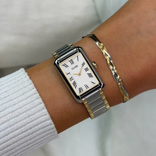 Reloj Cluse Belisenna Acero, Blanco, Dos tonos CW15003