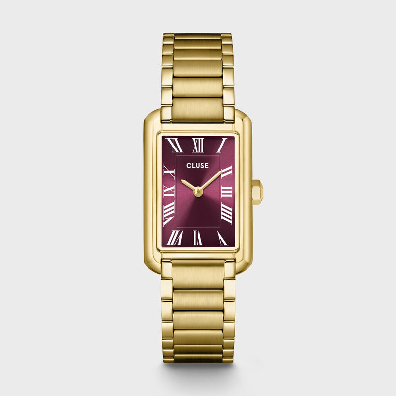 Reloj Cluse Belisenna Acero, Vino, Color Oro CW15004