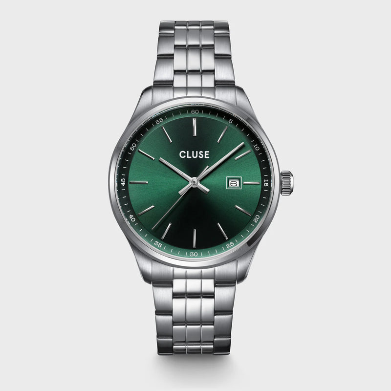 Reloj Cluse Anthéor Verde acero, color plateado CW20902