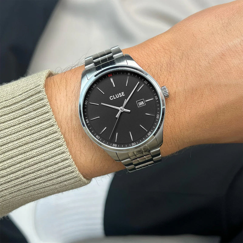 Reloj Cluse Anthéor Steel Black, Color Plata CW20904