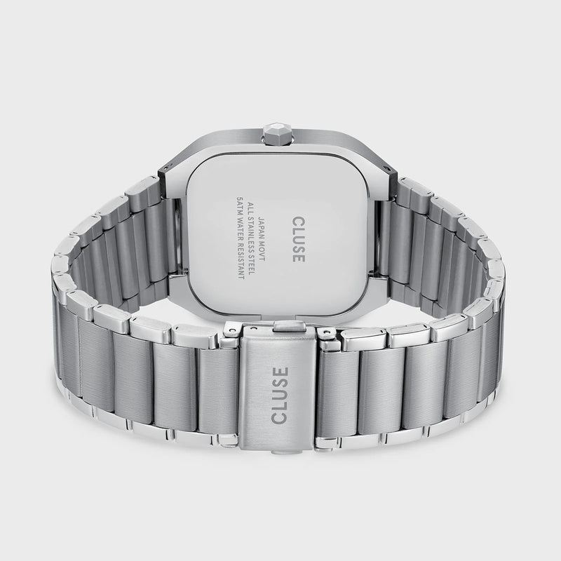 Reloj Cluse Quadrus Acero, Azul, Color Plata CW25701