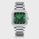 Reloj Cluse Quadrus Acero, Verde, Color Plata CW25702
