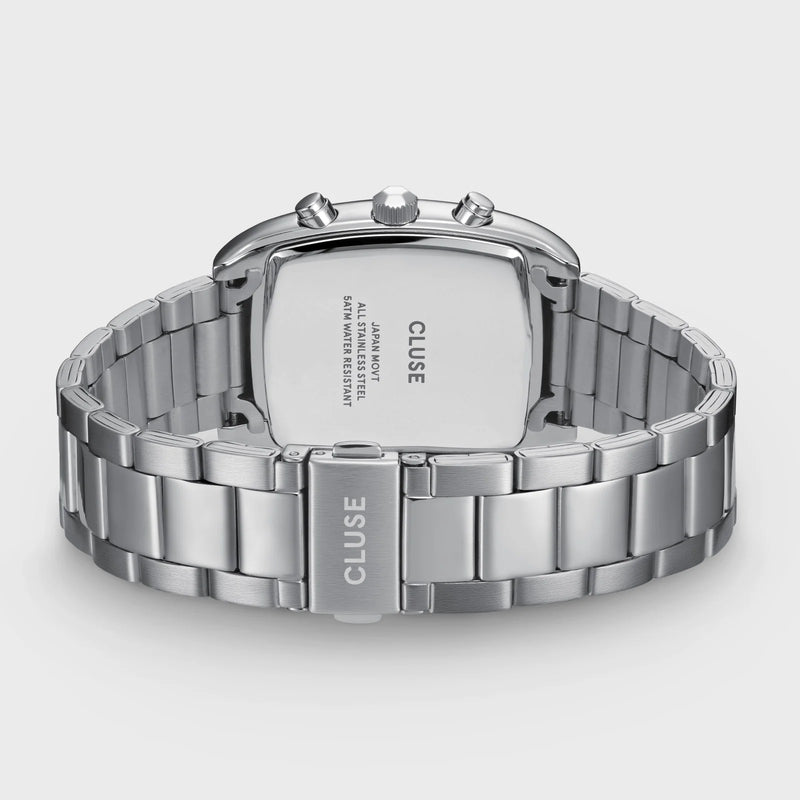 Reloj Cluse Quartaut Chrono Acero, Verde, Color Plata CW52002