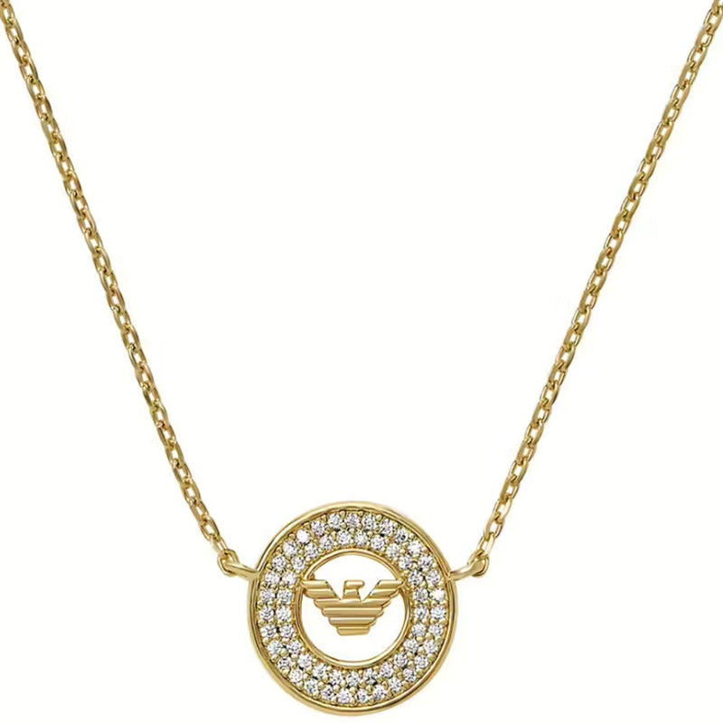 Collar Emporio Armani con colgante en plata de ley color dorado EG3628710
