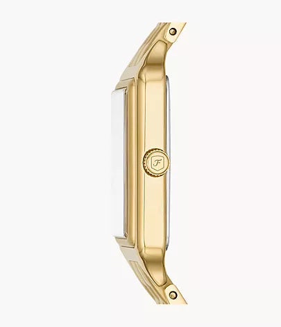 Reloj Raquel de acero inoxidable en tono dorado con tres agujas y fecha ES5220
