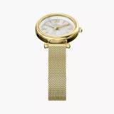 Reloj Carlie Mini de acero inoxidable en tono dorado con tres agujasES5462