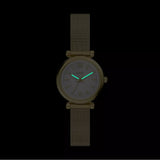 Reloj Carlie Mini de acero inoxidable en tono dorado con tres agujasES5462