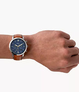 Reloj Neutra con cronógrafo de piel marrón FS5453
