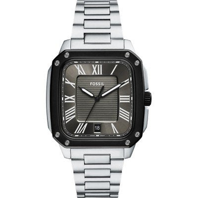 Reloj Fossil Crosby Plateado y Negro Analógico Hombre FS6122