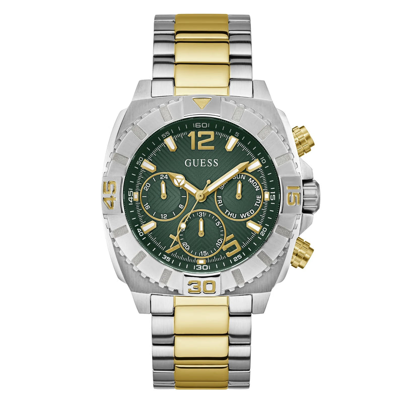 Reloj analógico de cuarzo GUESS Traction para hombre Green Dial GW0800G1