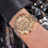 Reloj Guess mujer GW0812L2 ICONIC 40th Acero Inoxidable dorado multifunción circonitas esfera