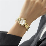 Reloj de mujer Clara GW0930L2 de acero y correa dorada