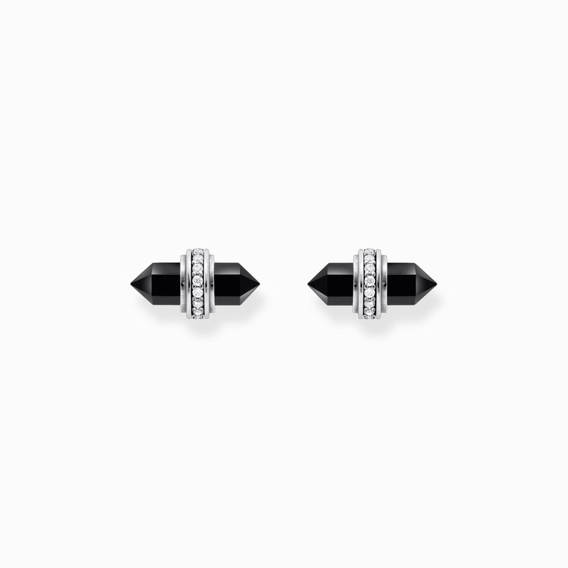 Pendientes Thomas Sabo H2281-641-11 con cristal de ónix negro, plata