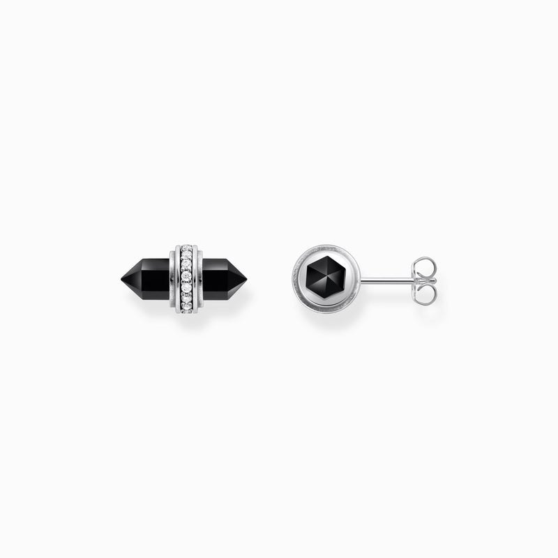 Pendientes Thomas Sabo H2281-641-11 con cristal de ónix negro, plata