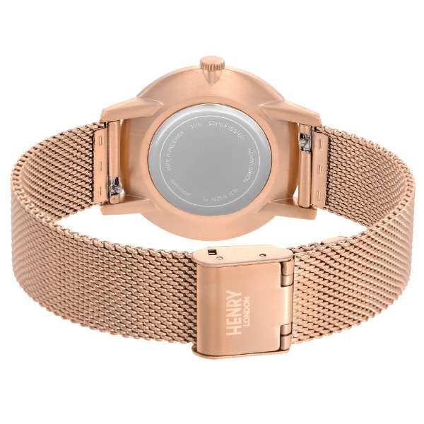 Reloj Henry London HL34-M0234 analógico de cuarzo para mujer con correa de acero inoxidable, color negro