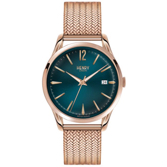 Reloj Henry London unisex Stratford verde azulado HL39-M-0136