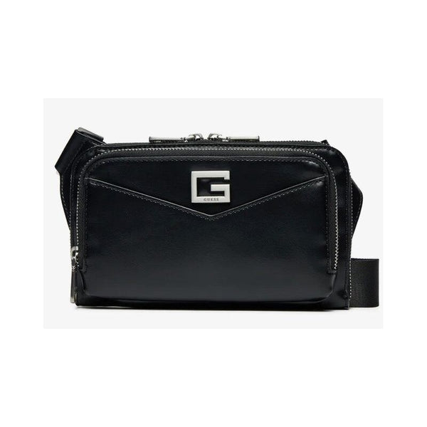 Bolso Bandolera Guess Hombre Siena Flat Bumbag Zip Around Black HMSISSP5114