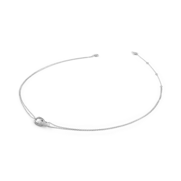 Gargantilla Guess Nuances Plata Baño Rodio y Circonitas Blancas JSBN04550JWRHT-U