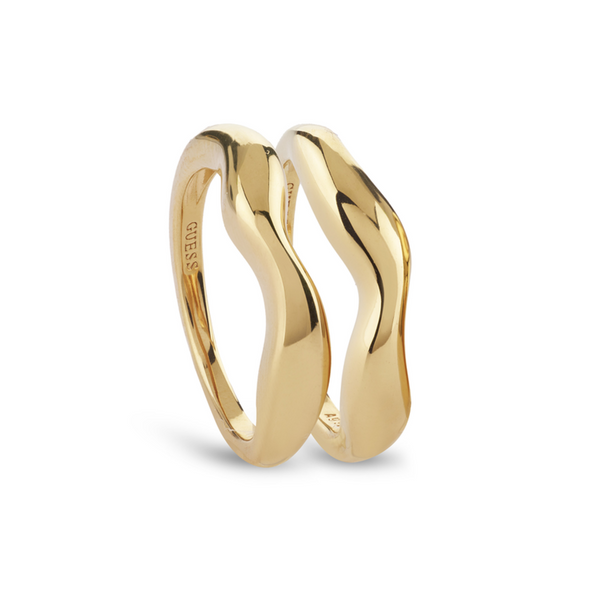 Anillo Guess Fluid Plata Baño Oro JSBR04401JWYG