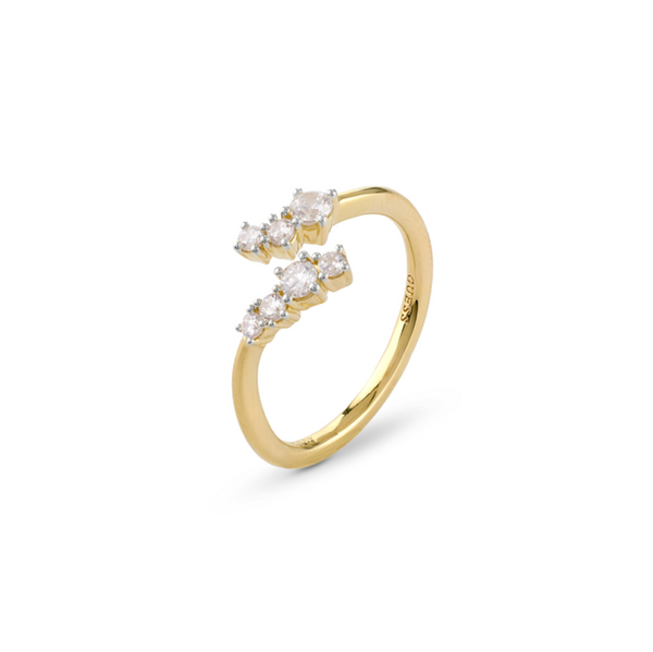 Anillo Guess Jardin JSBR04473JWYG de plata con baño de oro