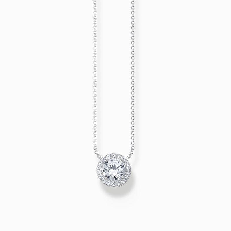 Cadena Thomas Sabo de plata con halo pedante con circonita blanca KE2279-051-14