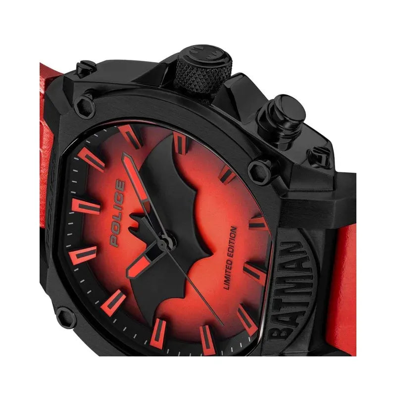Reloj Police Forever Batman PEWGD0022604 con retroiluminación roja