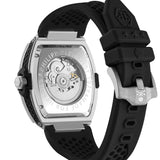 Reloj de hombre The skeleton frosted PWJFA0925 automático de silicona y correa negra