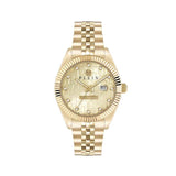 Reloj de hombre New date superlative PWMFA0525 B2 de acero y correa dorada