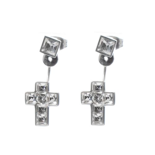 Pendientes Morellato SAKK39 acero inoxidable 25mm. colección Gemma For Cristina Pedroche cruces
