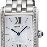 Reloj Seiko SWR091P1 Ladies Cuarzo Plateado esf rectangular b2