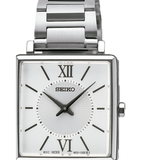 Reloj Seiko SWR111P1 Mujer Cuarzo 2P Cuadrado Plateado b2