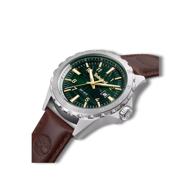 Reloj para hombre de TIMBERLAND con la esfera en verde con logo y calendario TDWGB0055801