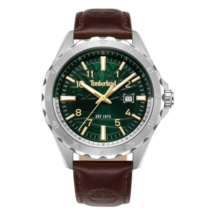 Reloj para hombre de TIMBERLAND con la esfera en verde con logo y calendario TDWGB0055801
