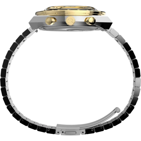 Reloj de pulsera de acero inoxidable Q TIMEX® Chronograph de 40 mm TW2W64200