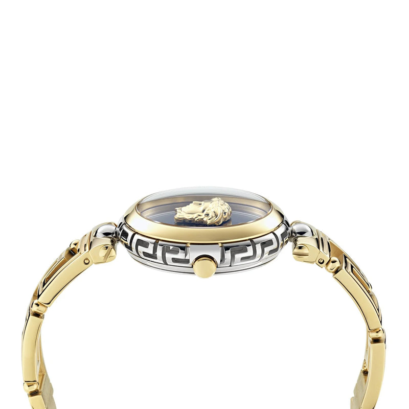 Reloj de Cuarzo Versace Medusa Jewel, PVD Oro, Verde, 34 mm  VE0B00325