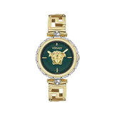 Reloj de Cuarzo Versace Medusa Jewel, PVD Oro, Verde, 34 mm  VE0B00325