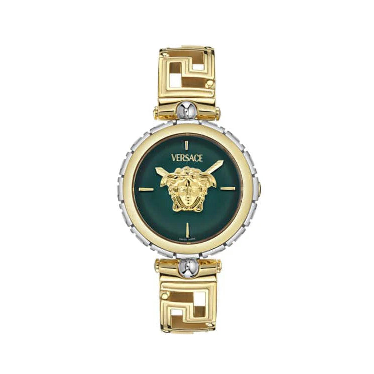Reloj de Cuarzo Versace Medusa Jewel, PVD Oro, Verde, 34 mm  VE0B00325