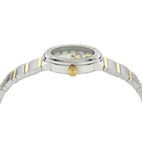 Reloj Versace de mujer Greca logo pearl VE0S00325 B2 de acero y correa plateada/gris