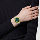 Reloj de Cuarzo Versace V-Code Lady, PVD Oro, Verde, 36 mm, VE8I00424 B2