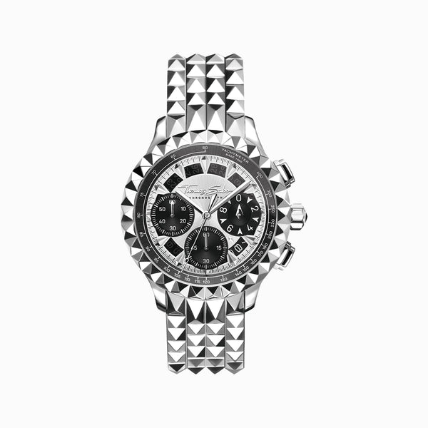 Reloj para hombre Rebel at Heart Chronograph plata negro bicolor WA0408-201-201