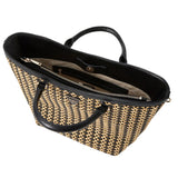 Bolso Guess Atalia Tote Mujer Rafia y Piel Negra WG964722