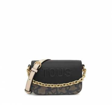 Bandolera pequeña negra y beige Chain Kaos Icon 2002200351