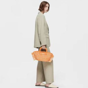 Bolso Capazo TOUS Dora rafia Naranja Claro 2002103209